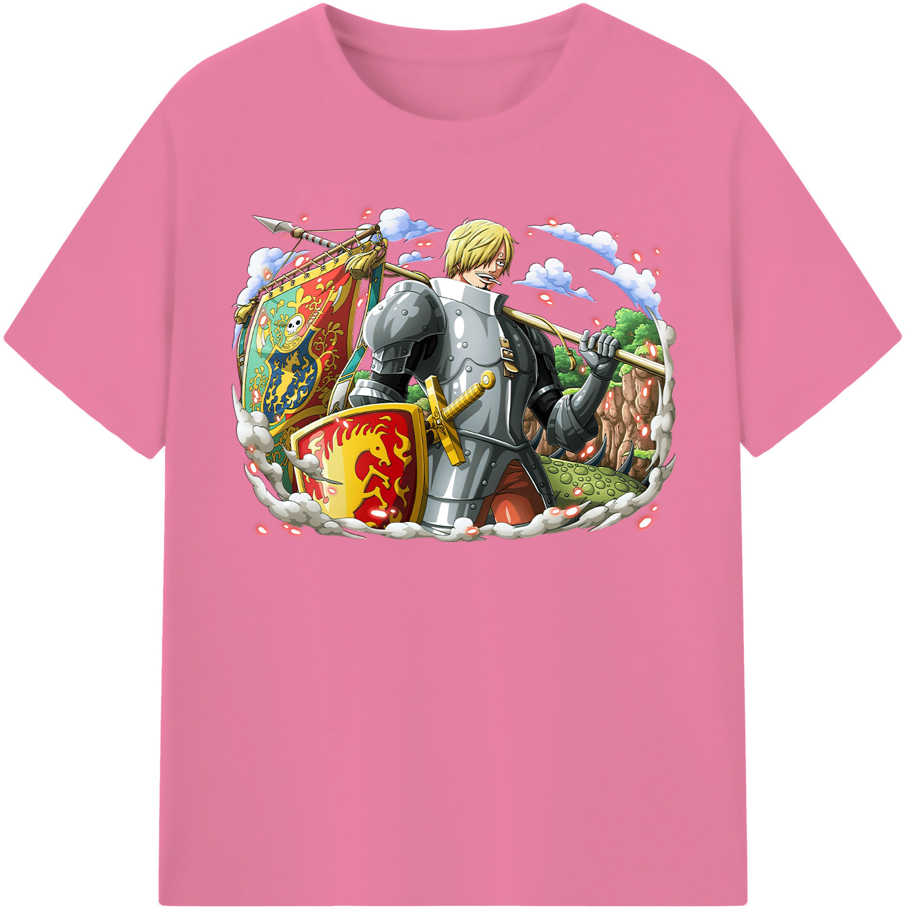 ワンピース サンジ ONE PIECE Sanji 綿100％半袖Tシャツ（フロントプリント）